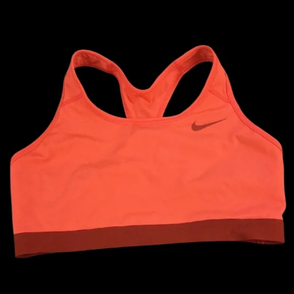 Nike Women's Bright Orange Sports Bra - Picture 1 of 3